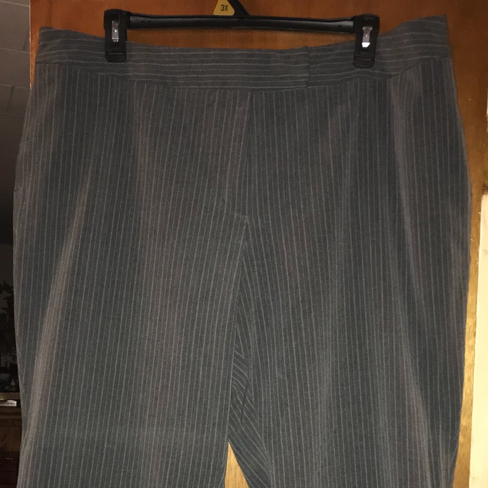 Venezia Gray striped Work Pants Size 24 Average